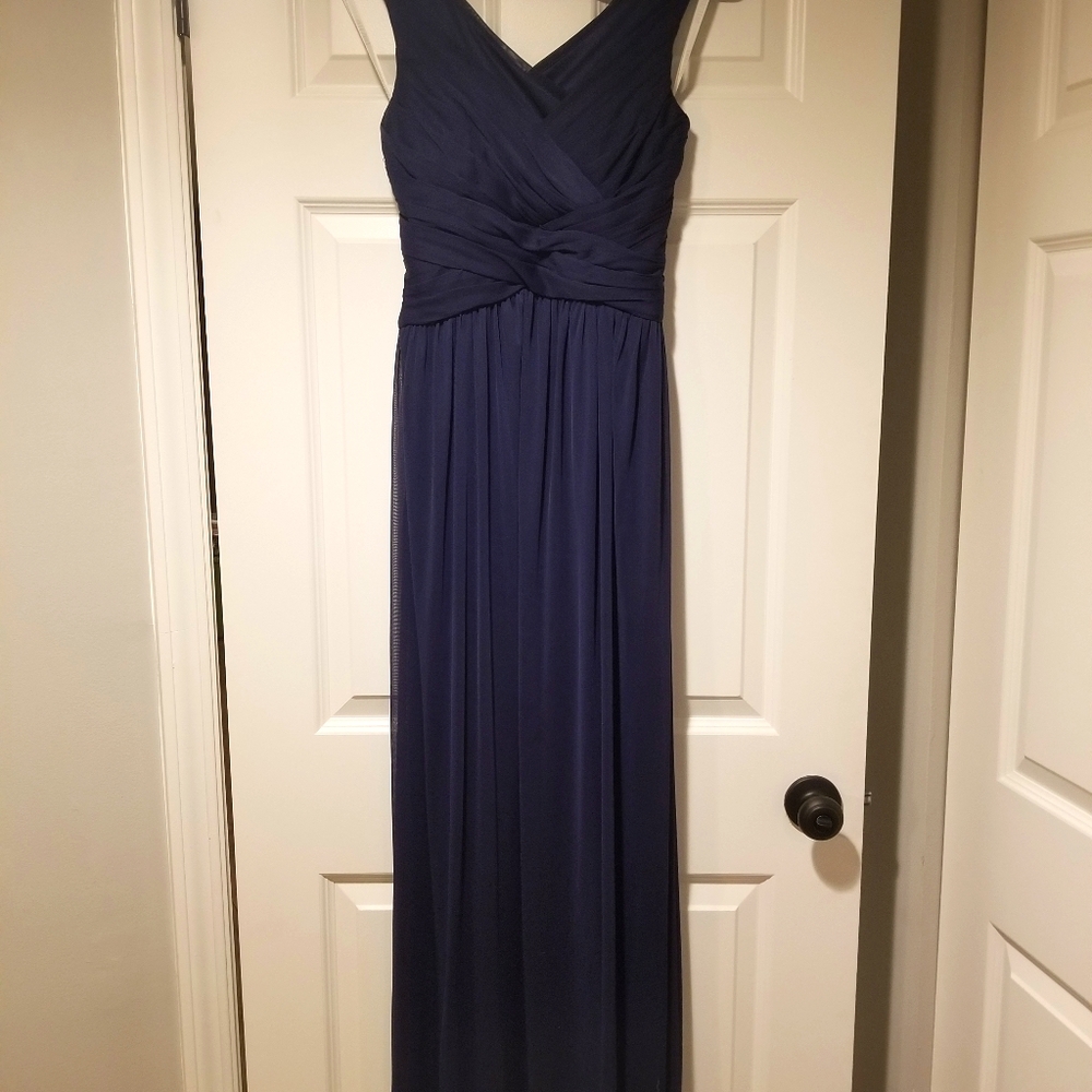 Davids Bridal Long Marine Bridesmaid Dress